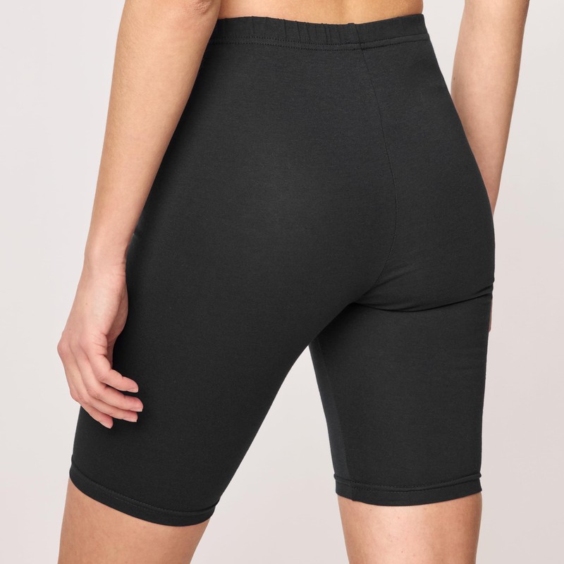 Merry Style MS10-200 Women's Cotton Short Leggings - Black ,