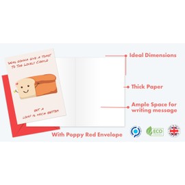 Anniversary Card for Couple - Eco-Friendly Happy Anniversary Card for Husband and Wife - (7.1 x 5.2 inch) Made in UK