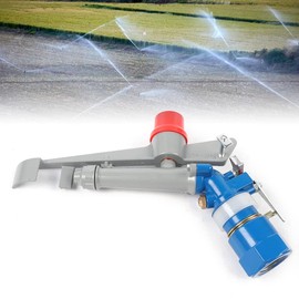 YIYIBYUS 1 Inch Irrigation Spray Gun Sprinkler, 35-40M Large Impact Area 360° Adjustable Water Sprinkler for Large-Scale Agricultural Sprinkler Irrigation in Farms (1 Inch)
