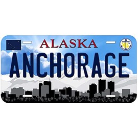Anchorage Skyline Alaska TAG04 Novelty Car Auto License Plate