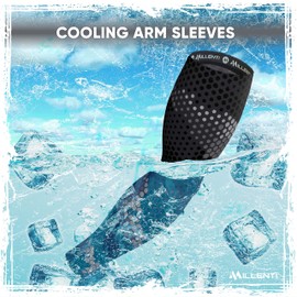 Millenti Cooling Arm Sleeve Compression - Sun Protection Sport Recovery Sleeves, Cools when Wet, Unisex in 4 Sizes - 2pcs (Gray (Camo-hexagon), Extra Large)