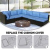 Wrinardy 14 PCS Outdoor Cushion Covers Patio Cushion Slipcovers Replacement