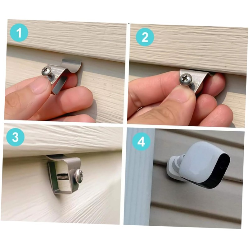 TEHAUX 40pcs Vinyl Siding Clips Punch Outdoor Wall Hooks for