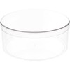Pioneer Plastics 180C Clear Round Plastic Container, 6" W x