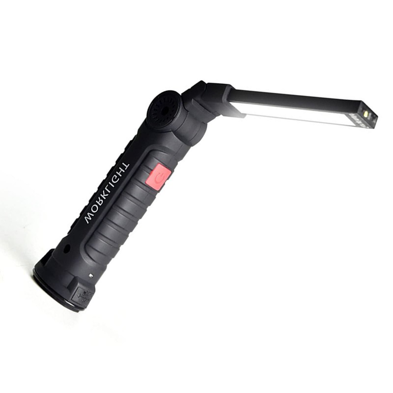 Walfront 360 Rotating Magnetic LED Flashlight USB Rechargeable Strong Light