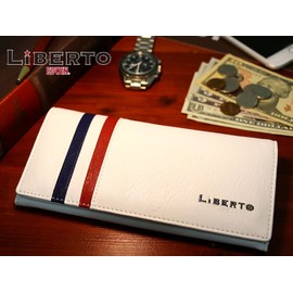 LIBERTO EDWIN, Wallet, Long Wallet, PU Leather, Tricolor, Men's - whites
