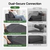 Folding Sofa Bed Convertible 4 in 1 Sleeper Chair Gray