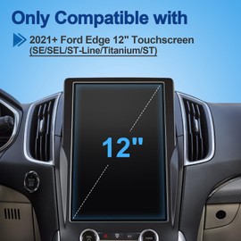 Coleya Anti-Glare Matte Screen Protector for 2021-2024 Ford Edge (SE/SEL/ST-Line/Titanium/ST) 12-inch Touch Screen, 9H Tempered Glass 2022 2023 2024 Edge Accessories HD/Anti-Fingerprint 12"