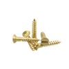 Pre-Drilling Screw MEETOOT 25pcs Brass Slotted Countersunk Head Screws Flat