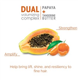 GIOVANNI 2Chic Ultra Volume Mousse for Fine & Thin Hair - Volumizing Hair Foam for Women & Men, Foaming Texture for Defining & Enhancing - Papaya & Tangerine, 7 fl oz (Pack of 1)