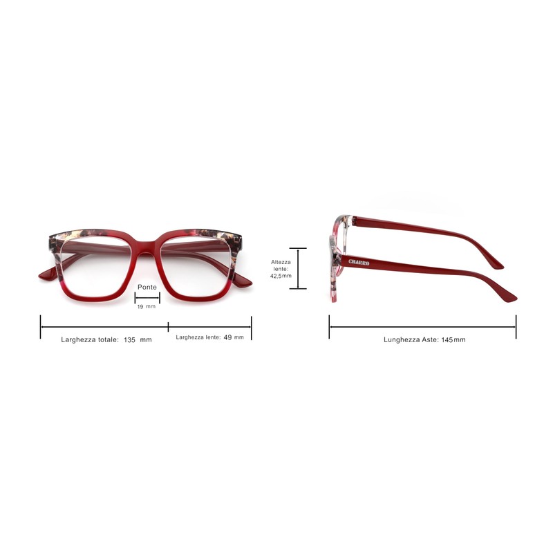 CHARRO Lesebrille Original 2 Rot +1,00
