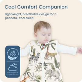 TOTBASIC Baby Sleep Sack 0-6 Months,2-Pack, Summer Sleeping bag with 2-Way Zipper,Soft Wearable Blanket for Babies Girl Boy