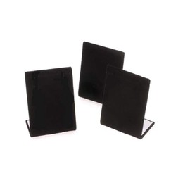 RJ Displays- Black Velvet Earring Necklace Pendant 3.5" Tall Leaning Earring Necklace Pendant Jewelry Display Stand for in Showcase or Trade Show Display(3)