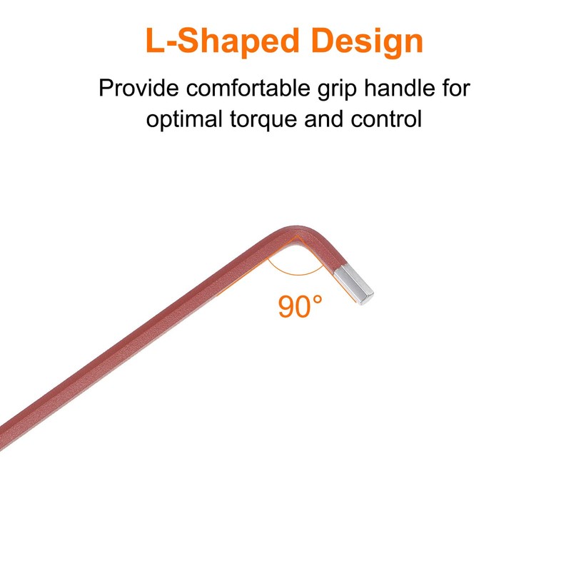 sourcing map Ball End Hex Key Wrench 1/4" S2 Steel