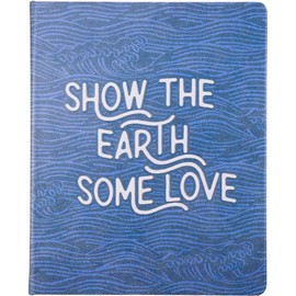 Eccolo Desk Size Recycled Journal Notebook, Embossed Hardcover, 256 Ruled Pages, Premium Recycled Paper, 8-x-10-inches - Show The Earth
