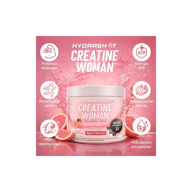 Creatina 5g Bcaacolgeno Splash Hydrashot Hydramatrix 300g Limonada Rosa