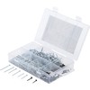 Kraftmann 8074 Assorted Nails Brads, Silver