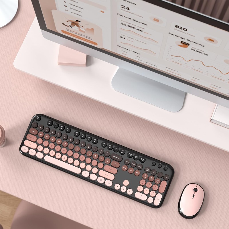 MOFII Wireless Keyboard and Mouse Combo - BlackBerry Gradient Full-Sized