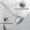 KAPHOME Shower Head Extension Arm,5 inch 304 Stainless Steel Shower