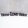 levandeo Love Home Relax Lettering Black MDF Letters Wooden Decorative