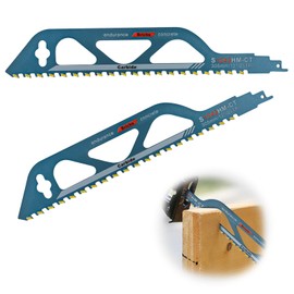 2 x Reciprocating Saw Blades, Reciprocating Saw Blade Stone 305 mm, Professional Carbide Steel Saw Blades, Brick Saw Reciprocating Saw Accessories, Stone Saw, Aerated Concrete Saw, Gas Concrete Saw
