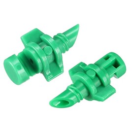 uxcell Micro Sprayer Fan Jet, 180 Degree Refraction Atomized Dripper Hydroponic Garden Irrigation, 20 Pcs (Green)
