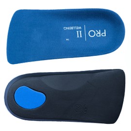 3/4 Orthotic Insoles with Arch Support and Heel Cup fallen arches, flat feet (UK 10 EU 45)
