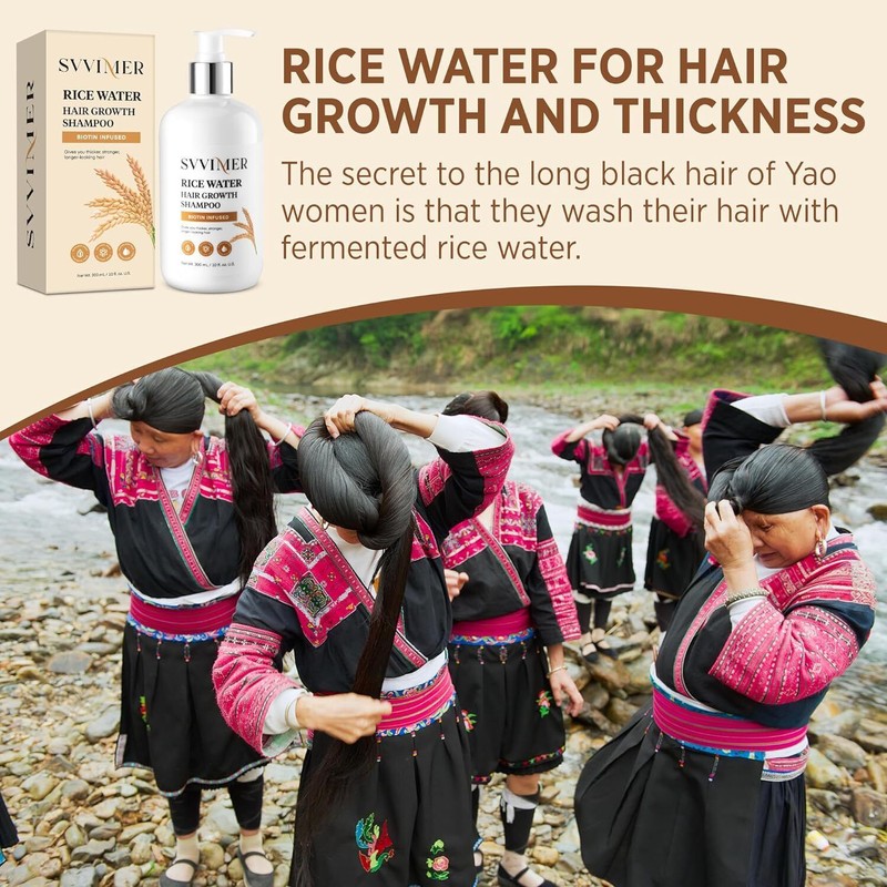All Hair Types Hair Growth Shampoo Biotin, Rice Water for