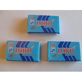 30 Lord Double Edge Safety Razor Blades Super Chrome