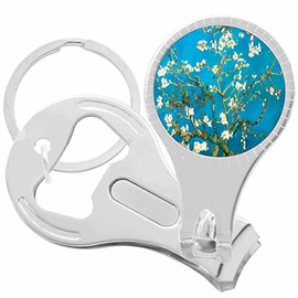 Almond Blossoms Nail Clippers Plus Bottle Opener Keychain