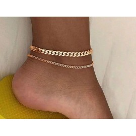 Unbranded 2 Piece Lot Sexy Gold Color Anklets