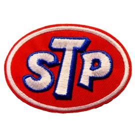 Unbranded STP Motor Car Racing Oil 3in Embroidered Iron-on Patch