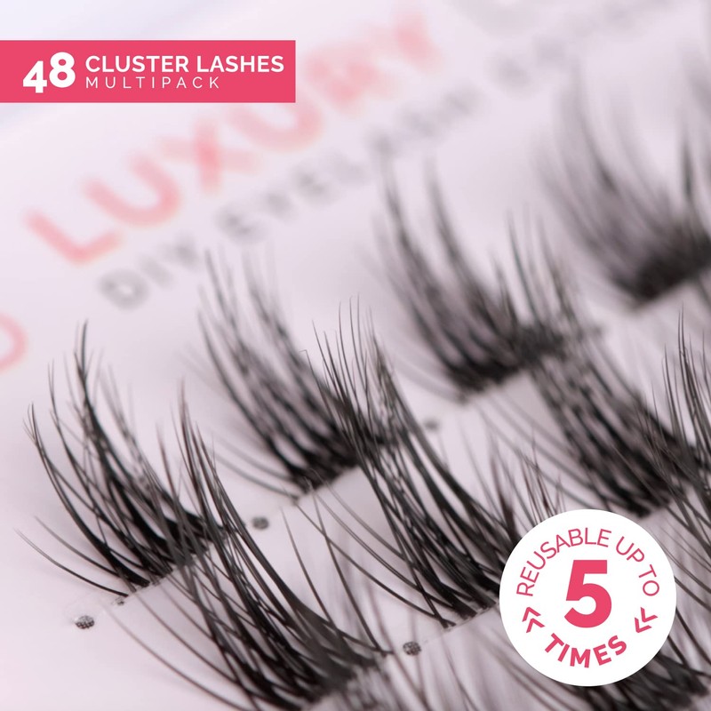 Renata Beauty Luxury Look Multipack of 48 Cluster Eyelashes for