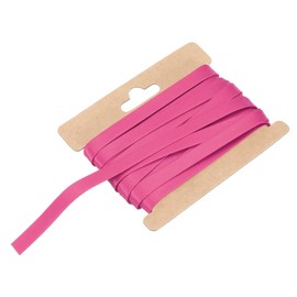 MECCANIXITY Double Fold Bias Tape for Sewing 1/3 Inch x 6 Yards Satin Pre-fold Continuous Binding Tape for Seaming Quilting Hemming Binding DIY Crafts, Rose Red