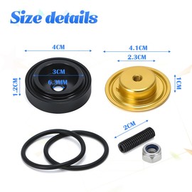 JNNJ Car Plug Grommet Cap, Car Rear Wiper Delete Plug Cover Kit, Aluminium Alloy Material Car Rear Wiper Block from Delete Kit Plug Grommet, Vehicle Cars Wiper Blades and Accessories(Gold)