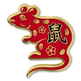 PinMart Chinese Zodiac Year of The Rat New Year Enamel Lapel Pin 1 Piece