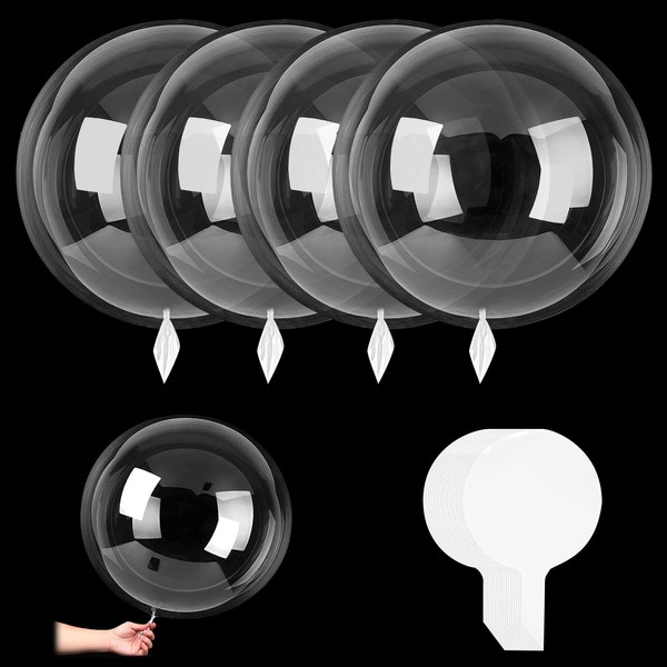 Giant 36 inch Bobo Balloons, 10 Pcs Clear Bobo Balloons,