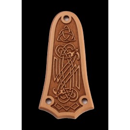Purflex® Truss Rod Cover for Taylor, 3 hole, Boxwood, with Celtic Snakes engraved design