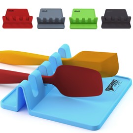 Kitchen Utensil Holder for Countertop, Tabletop While Cooking, Rest Up to 4 Utensils (Blue) - by Wave Kitchen