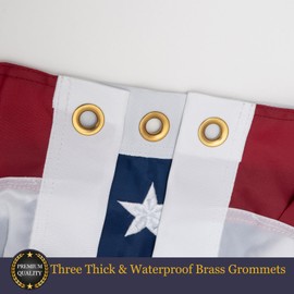 Homissor Bunting Flags Outdoor 1.5x5 Ft Small Wrinkles American Flag Buntings for Outside Embroidered Stars for Patriotic, Memorial Day, 4th of July Decoration