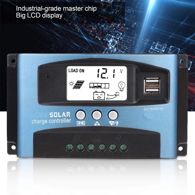KIMISS Controlador de carga solar con pantalla LCD, MPPT 40/50/60/100A