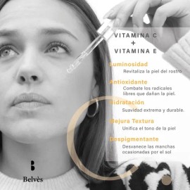 Serum Facial Vitamina C Mas Vitamina E Belves Tipo de piel Todo tipo de piel