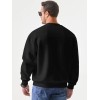 Men's Casual Long Sleeve Crewneck Solid Polyester Cotton Blend Pullover