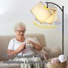 LALISU Modern Floor Lamp, 3-Ways Dimmable Standing Lamp with Linen