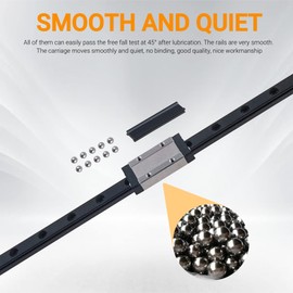 CNCYEAH Linear Rail Guide, MGN9H 300 mm Rail Miniature Linear Guide with MGN9H Stainless Steel Lock Block for CNC XYZ DIY Engraving Machine (Rail + MGN9 H-Type)