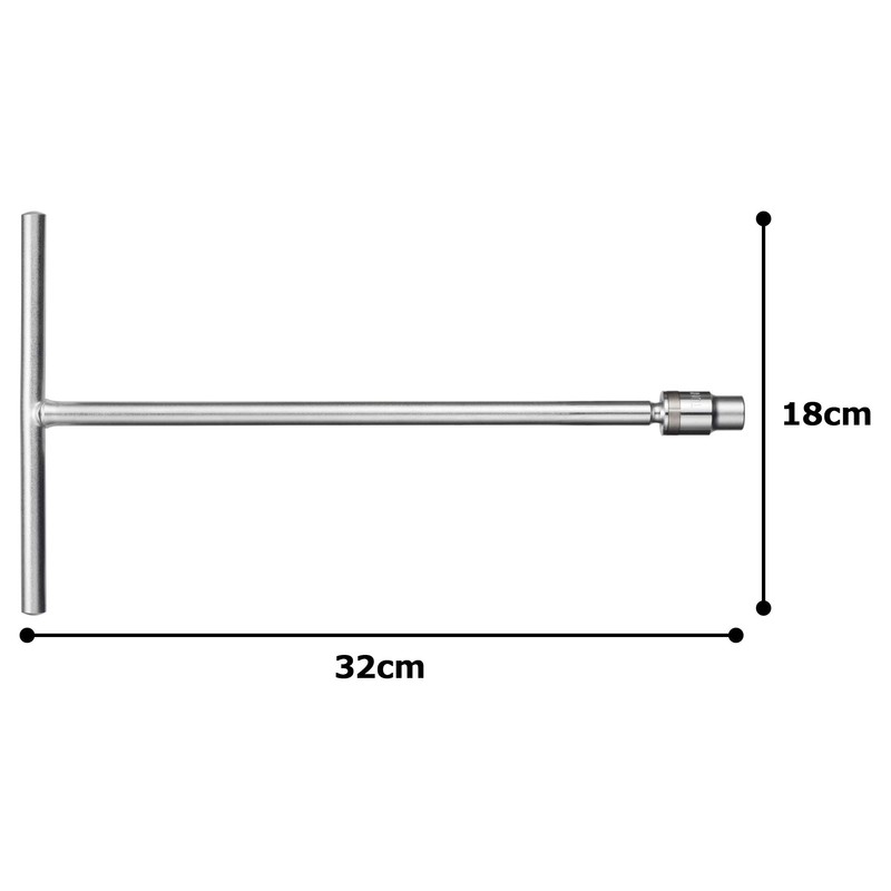 TONE TF-10 T-Shaped Flex Wrench (Ball Type) 2 Sides Width