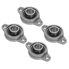 PATIKIL Pillow Block Bearing 3/4" / 15mm Bore, 4 Pcs Zinc Alloy Steel Mounted Flange Pillow Block Self Alignment Insert Bearings Bore Ball Housing for Machinery Power Agriculture