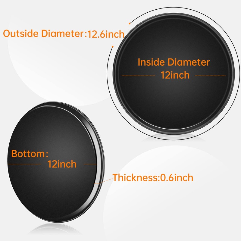 ODDIER 13inch Nonstick Pizza Pan，Carbon Steel Baking Oven Pizza Tray