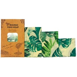 Beeswax Wraps | Eco Friendly Sustainable Reusable Food Wraps | Biodegradable Zero Waste Plastic Free Food Storage | Bowl Covers | Organic Bees Wax Cheese Bread Sandwich Wrappers (Green)