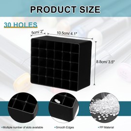 uxcell Marker Organizer, 30 Slots Marker Holder Organizer PP Plastic Marker Storage Holder Marker Storage Rack Crayon Pen Holder for Store Paint Brushes, Pens, Color Pencils (Black)